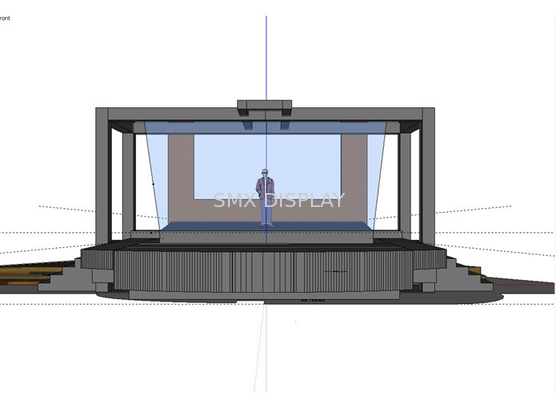 Sistem proyeksi Video holografik 3D 10M / Eyeliner Foil untuk Live Events, konser musik