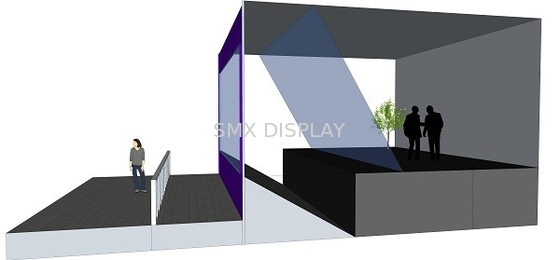 3D Holographic Refleksi Film, hologram tampilan layar sentuh untuk Tahap
