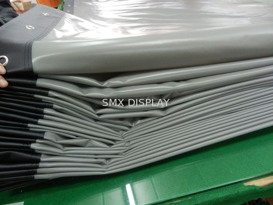 kualitas Putih / 3D Silver / Rear kancing fleksibel Proyeksi Screen Dengan kancing Sekitar Pabrik