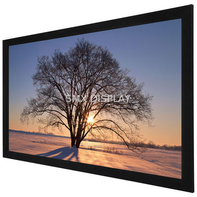 kualitas Kustom 100 Inch 4K Ultra HD Fixed Frame Screen / Layar Proyeksi Home Theater Pabrik