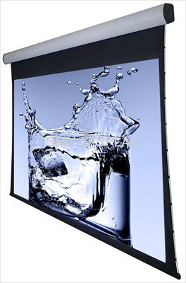 kualitas 106 '' Cinema Tab dikencangkan Bermotor Screen, layar proyeksi listrik Pabrik