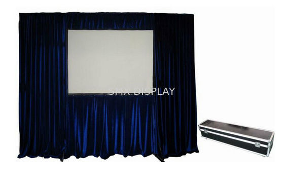 kualitas 180 Inch 16:9 Ratio Dual Vision Front & Rear Projection Fast Fold Projector Screen Dengan Rok Pabrik
