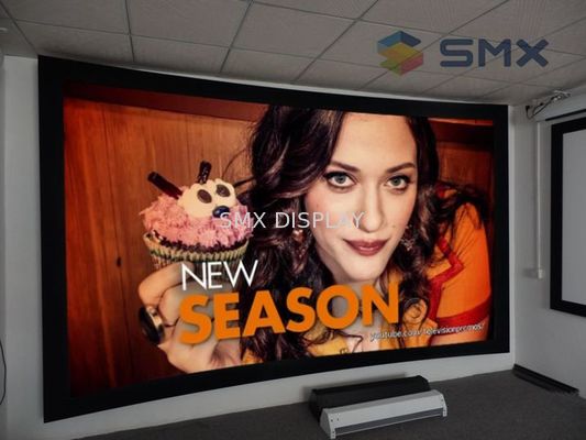 kualitas Disesuaikan besar Curved Proyeksi Layar 120 inci dengan Black Velvet Perbatasan Pabrik