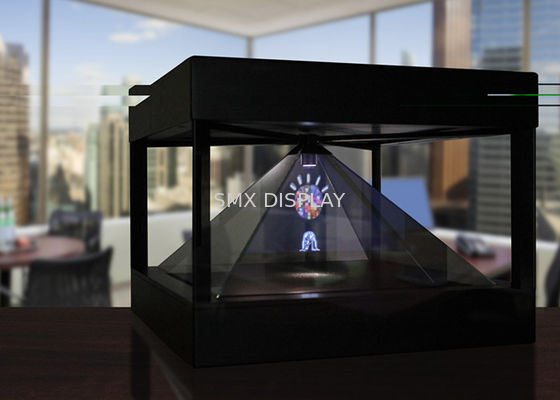 kualitas Hologram piramida 3D hologram box untuk presentasi produk, pemandangan dari 4 sisi Pabrik