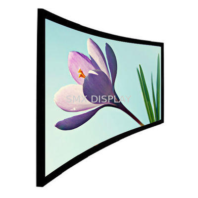 kualitas 180 '' Fleksibel HD Putih / Abu-abu Curved Proyeksi Screen dengan Sliver Brilliance Fabric untuk acara Pabrik