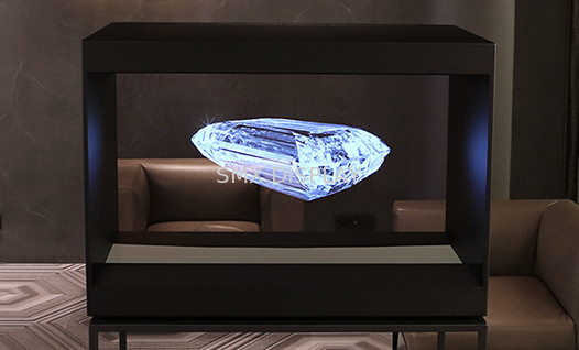 40 "HoloCube satu hologram Sided tampilan iklan showcase untuk menampilkan stereo