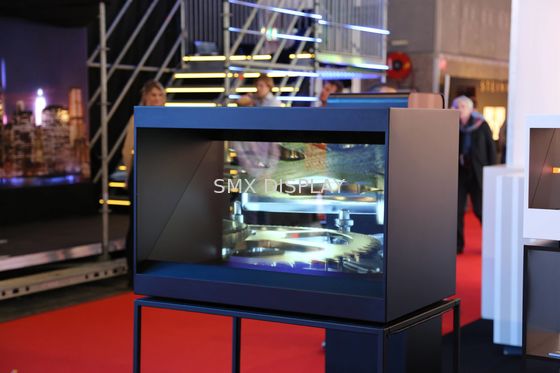 Kualitas 1 Tampilan Samping 22 Inch LED Light Holocube 3D Holographic Display Untuk Tampilan Ritel Pabrik