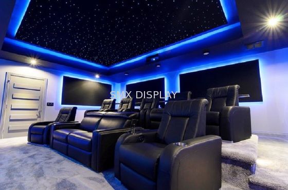 Kualitas 110V - 220V Fiber Optic Star Ceiling Panels RGB Light Color Untuk Bioskop Rumah Pabrik